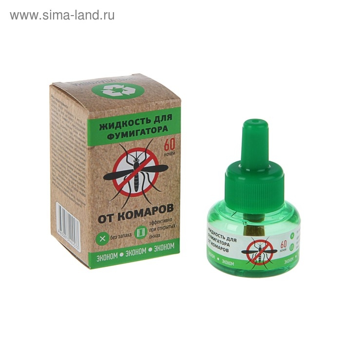 Жидкость для фумигатора от комаров "Эконом", 60 ночей, 45 мл