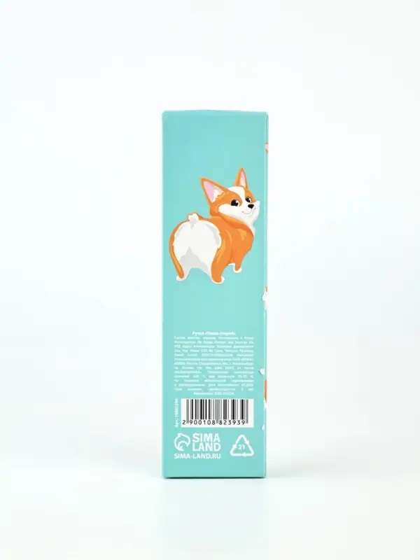 Ручка пластик пиши-стирай с колпачком "Корги", синяя паста, гелевая 0,5 мм