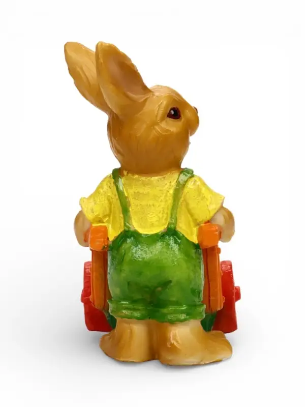 Фигурное кашпо 13 х 18 х 17см  "Заяц с тележкой"