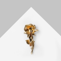 Брошь &laquo;Роза&raquo; с листьями, цвет МИКС в золоте (неделимая фасовка 12 шт., цена за шт.)