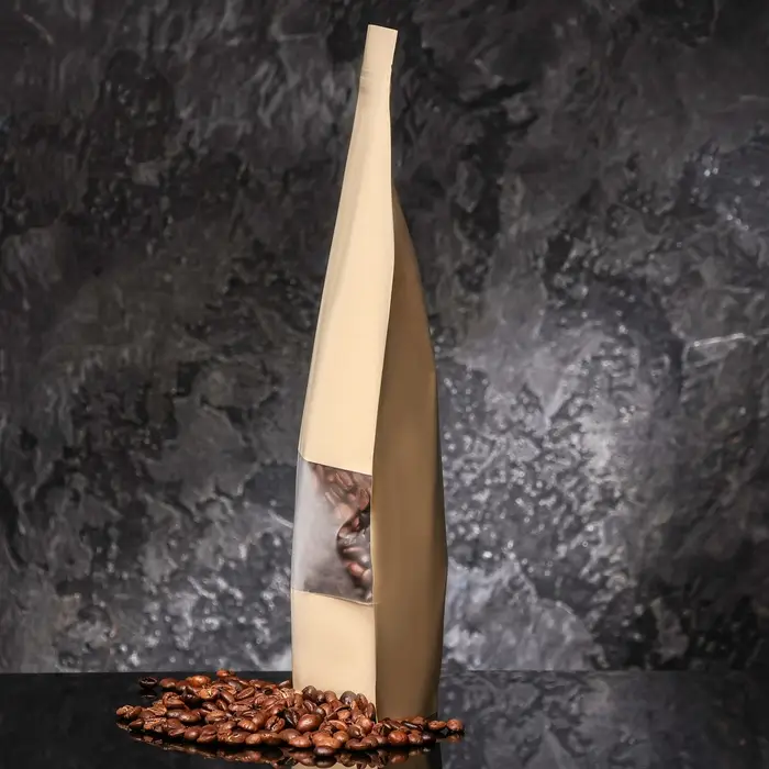 Пакет Zip - lock Крафт с прямоугольным окном,22&times;32&times;4 см