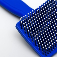 Пуходерка пластиковая мягкая с закругленными зубьями, малая, 6 х 13,5 см, синяя Пуходерка пластиковая мягкая с закругленными зубьями, малая, 6 х 13,5 см, синяя