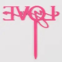 Топпер для торта &laquo;Люблю тебя&raquo;, фуксия