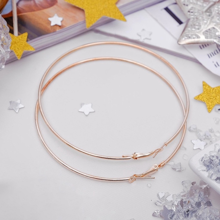 Серьги кольца «Классика» d=8 см, цвет золото Серьги кольца «Классика» d=8 см, цвет золото