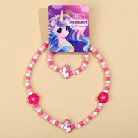 Бижутерия &laquo;Волшебной девчуле&raquo; набор для девочек: браслет и бусы, 7 х 9 см