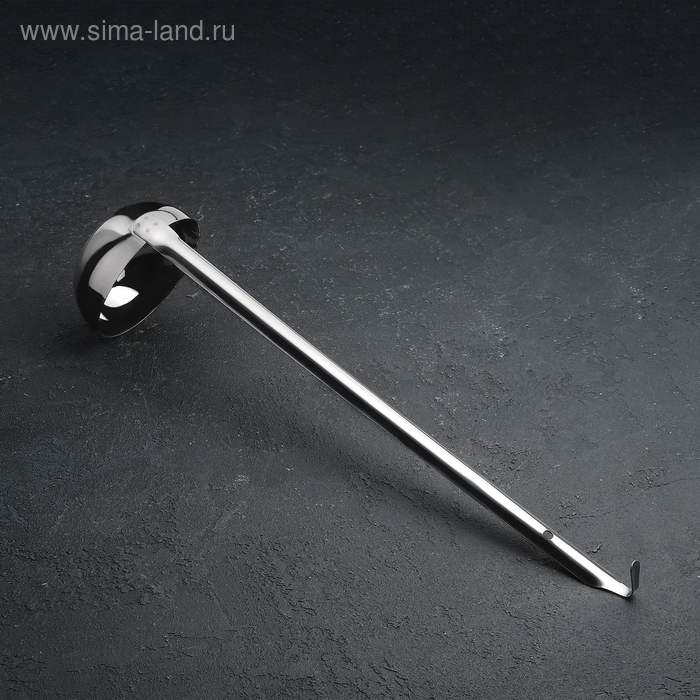 Половник из нержавеющей стали, 240 мл, h=43 см, цвет серебряный