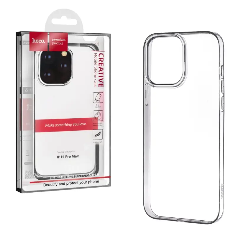 Чехол iPh 15 Pro Max Hoco TPU прозрачный