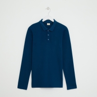 Футболка с дл. рукавом мужская MINAKU цвет синий, р-р 42