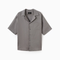 Рубашка мужская с коротким рукавом MIST р.54, серый