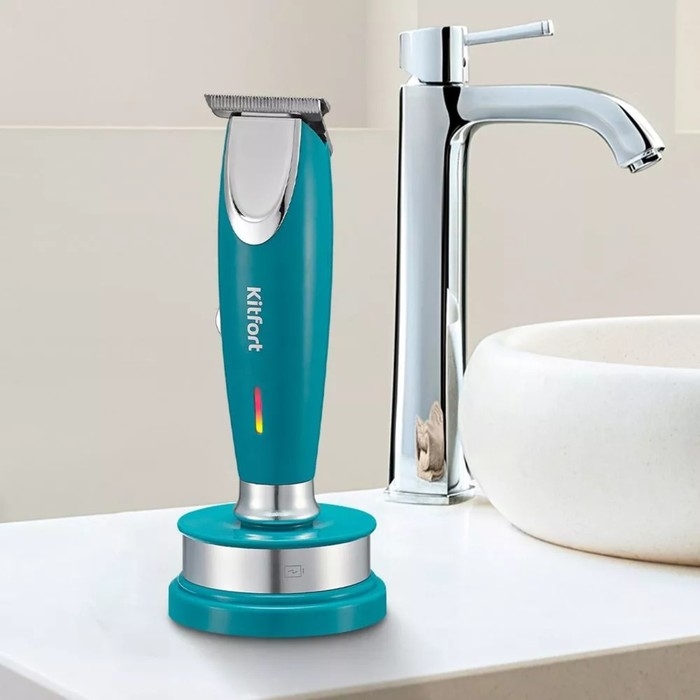 Триммер Kitfort КТ-3110, 4 насадки, АКБ, бирюзовый Триммер Kitfort КТ-3110, 4 насадки, АКБ, бирюзовый