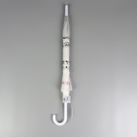 Зонт - трость полуавтоматический &laquo;Коровки&raquo;, 8 спиц, R = 45/54 см, D = 108 см, цвет прозрачный/белый