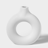 Ваза для сухоцветов "Ring" 3,8х13,5х14,7 см, цвет белый