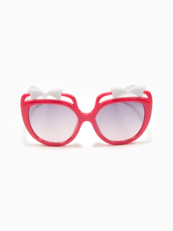 Очки солнцезащитные детские OneSun, бантики, 4.5×12 см, розовые Очки солнцезащитные детские OneSun, бантики, 4.5×12 см, розовые