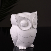 Кашпо "Сова" 10х7 см, натуральный