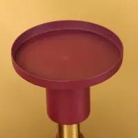 Подсвечник на 1 свечу текстурный "Баклажановый" 10,5х10,5х19,5 см