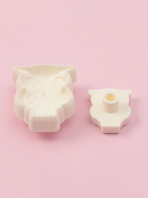 Печати для теста и мастики Доляна &laquo;Совушка&raquo;, набор 2 шт, пластик, молочные