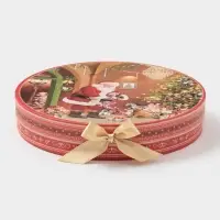 Набор тарелок новогодних &laquo;Ночь чудес&raquo;, 2 шт., d=19 см, керамика, подарочная упаковка, разноцветный