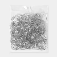 Основа для брелока d25мм с цепочкой набор 100 шт металл серебряный