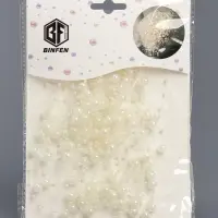 Гирлянда для декора из бусин, айвори - крем