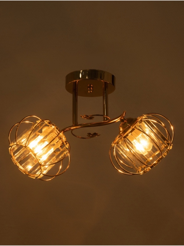 Люстра Люстра "Переливы" 2х40Вт Е27 золото