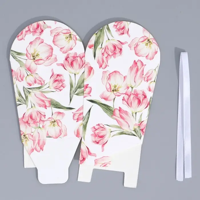 Коробка бонбоньерка, упаковка подарочная, &laquo;Цветы&raquo;, 7.5 х 8 х 7.5 см