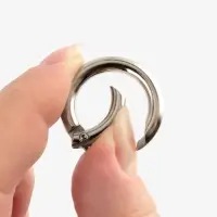 Кольца-карабины 7гр d20/28мм 4мм (наб 2шт цена за наб) серебряный TR