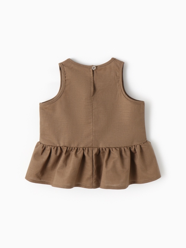 Блузка для девочки, MINAKU, бежевая, рост 98 см