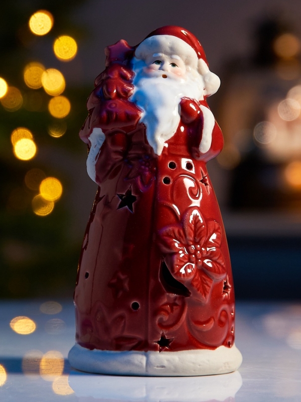 Светодиодная фигура "Дед Мороз" 13.8х6.8х7.5, 1 LED, LR44x3(в компл.), Т/БЕЛЫЙ