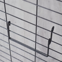 Вольер для животных "Пижон" 8 секций на клипсах 60 х 60 см, ш.п. 37-40 мм, складной, черный