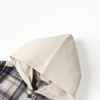 Рубашка детская фланелевая с капюшоном KAFTAN р. 34 (122-128 см), синий