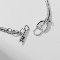Основа для браслета «Замочек», цвет серебро, 20 см Основа для браслета «Замочек», цвет серебро, 20 см