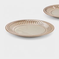 Набор тарелок 2 шт Доляна "Винтаж"  20 см, цвет бежевый