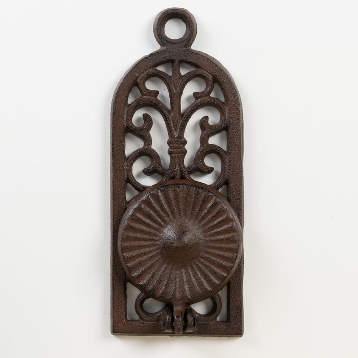 Подсвечник чугун на 1 свечу настенный Подсвечник чугун на 1 свечу настенный "Ажур" 24х10х12,5 см