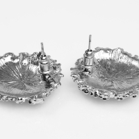 Серьги металл &laquo;Карибы&raquo; круг, цвет серебро