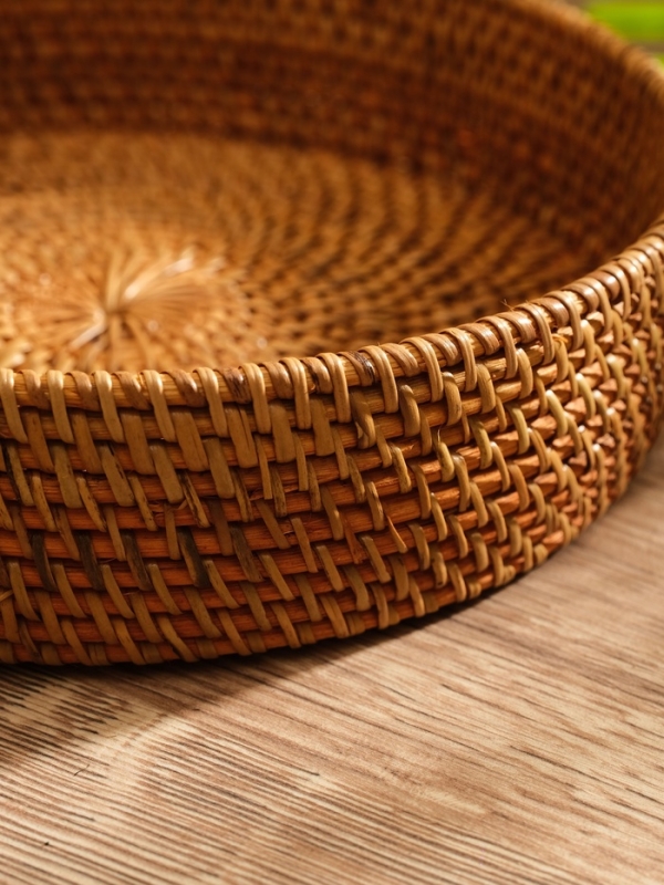 Корзина плетеная ротанг, 20х20х6 см