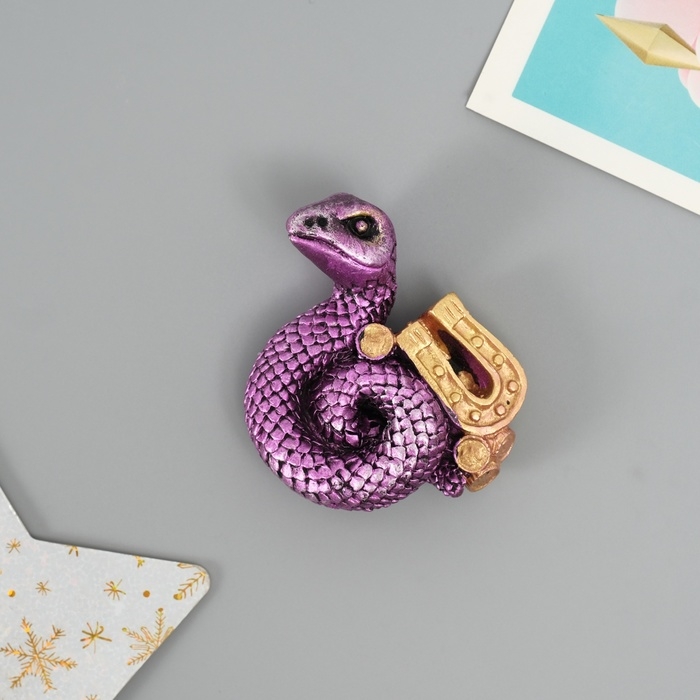 Магнит полистоун Магнит полистоун "Змейка с богатством" МИКС 6х1,5х5 см