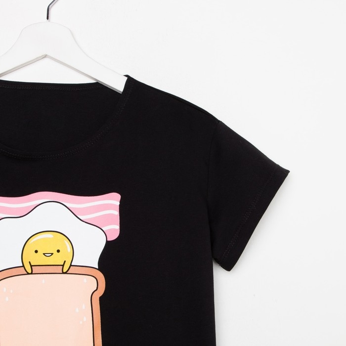 Пижама женская (футболка и брюки) KAFTAN Egg р. 48-50, черный Пижама женская (футболка и брюки) KAFTAN Egg р. 48-50, черный