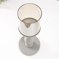 Подсвечник металл на 1 свечу d=10 см "Воланд" серый 11х11х36 см