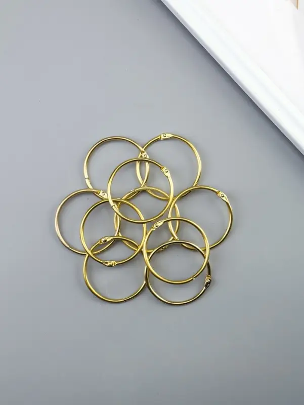 Кольцо для творчества (для фотоальбомов) "Золото" набор 10 шт внутр. d= 4,5 см внешн. d=5см