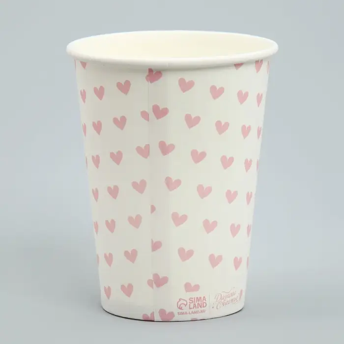 Стакан для цветов &laquo;Сердца&raquo;, 350 мл