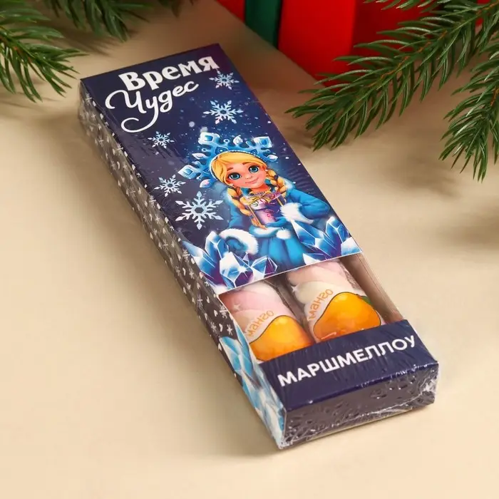 Маршмеллоу-стик &laquo;Время чудес&raquo;, вкус: клубника и манго, 10 г ( 2 шт. х 5 г).