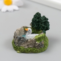 Фигурка для флорариума полистоун "Плавающая утка" 5х5х4 см