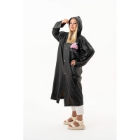 Дождевик взрослый плащ &laquo;На крыльях счастья&raquo;, размер универсальный, размер 42-48, 60 х 110 см, цвет чёрный