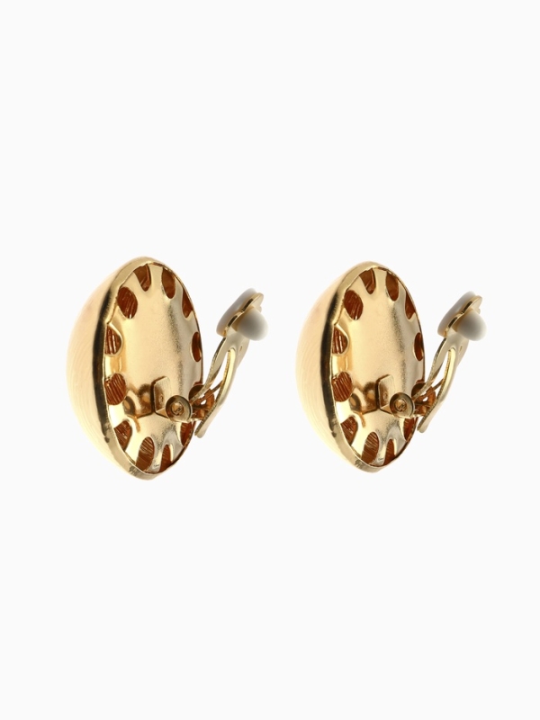 Клипсы &laquo;Тренд&raquo; объёмный круг, цвет золото