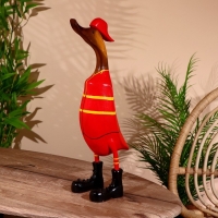 Сувенир "Утка-пожарный" дерево 45 см