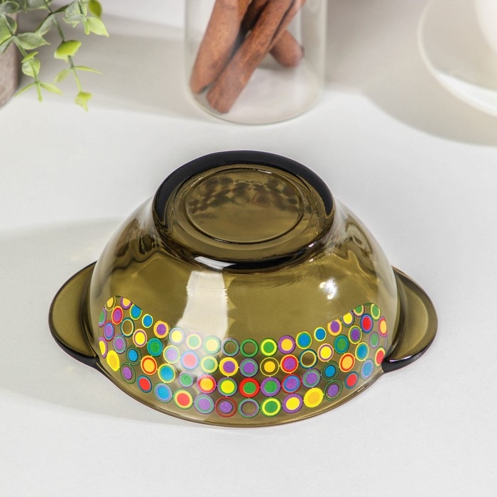 Бульонница &laquo;Дымка. Кружочки&raquo; 510 мл, d=13,5 см, цвет коричневый