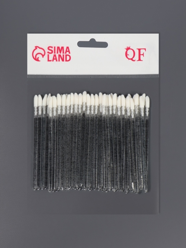 Аппликаторы для помады и блеска, набор - 50 шт, 9 см, цвет чёрный Аппликаторы для помады и блеска, набор - 50 шт, 9 см, цвет чёрный