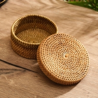 Корзинка плетеная ротанг, 13х13х5,5 см