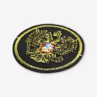 Термоаппликация &laquo;Герб&raquo;, 6&times;6 см, фасовка 10 шт., цвет золотой