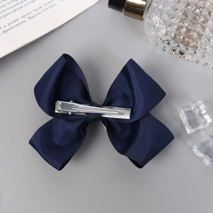 Резинка для волос бант &laquo;Школьница&raquo;, 9&times;6 см, сине-белая